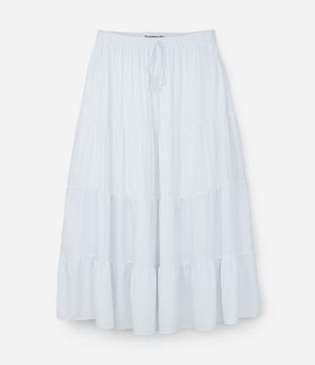 Saia Longa em Chalis com Cós Elástico Curve & Plus Size