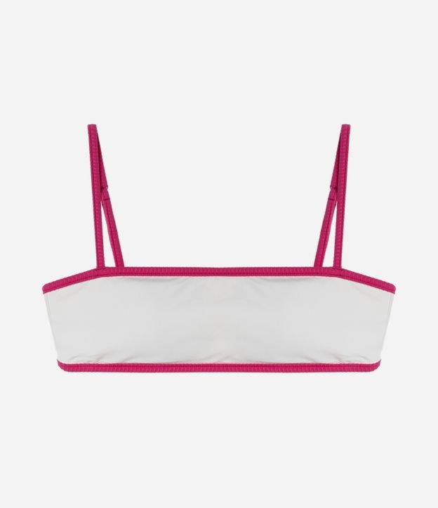 Biquini Top Bandeau em Microfibra com Viés Contrastante - 1