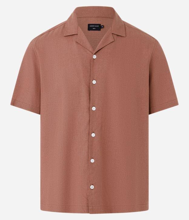 Camisa Boxy em Linho com Gola Bowling - 2