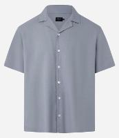 Camisa Boxy em Linho com Gola Bowling - 1