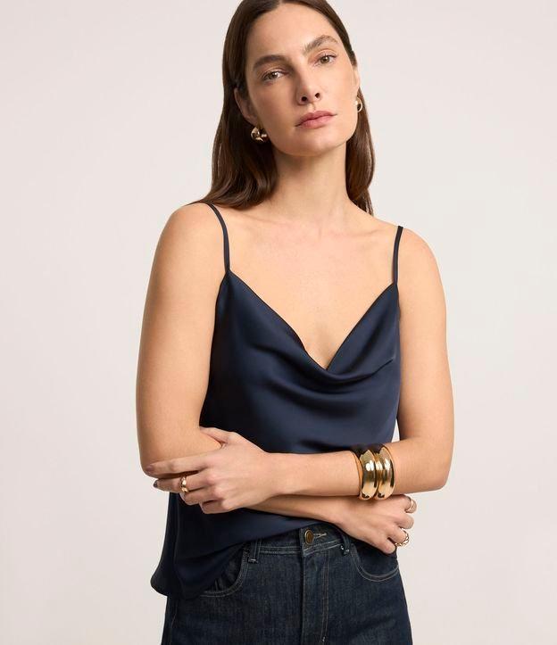 Blusa Curta Texturizada com Franzido e Amarração - 1