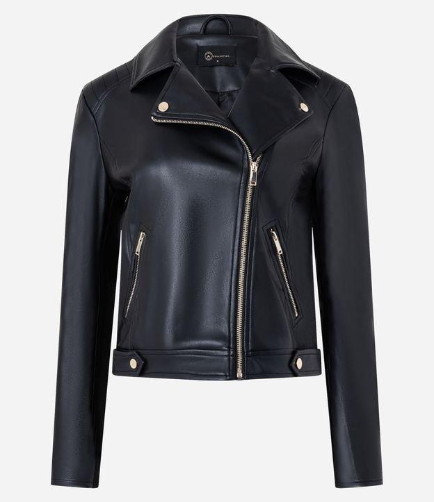 Jaqueta Biker em PU com Ponto Roma na Manga - 2