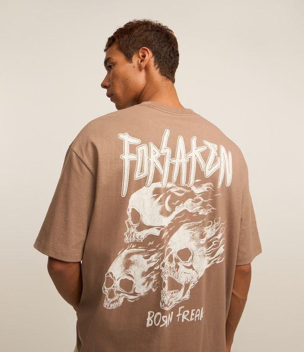 Camiseta Relaxed em Malhão Estonado com Estampa  Forsaken Born Freak - 2