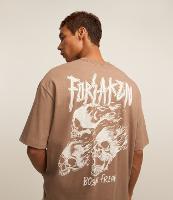 Camiseta Relaxed em Malhão Estonado com Estampa  Forsaken Born Freak - 2