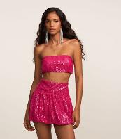 Blusa Cropped em Paetê Metalizado - 2