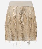 Saia Curta em Paetê Metalizado com Franjas - 1