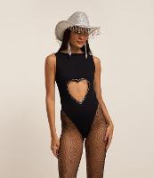 Body Asa Delta com Recorte Vazado de Coração - 3