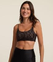 Top Esportivo Sem Bojo em Microfibra com Detalhe de Tela - 2