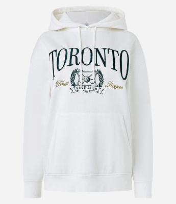 Blusão Over em Moletom com Forro Fleece e Bordado Toronto