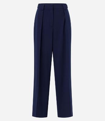 Calça Reta em Alfaiataria com Friso