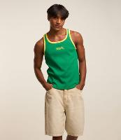 Regata Regular em Algodão com Estampa Bordada Brasil - 2