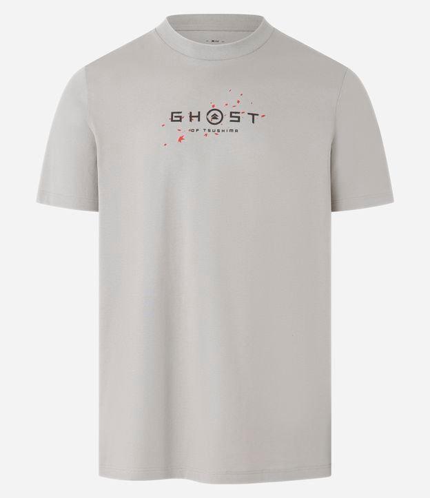 Camiseta Regular em Algodão com Estampa Ghost of Tsushima - 1