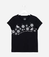 Camiseta Infantil com Estampa Floral - Tam 5 a 14 Anos - 1