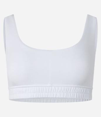 Top Esportivo Sem Bojo com Detalhe Franzido na Barra