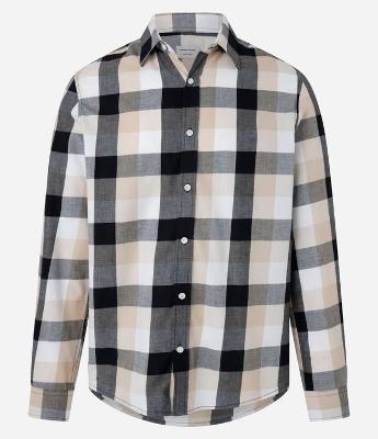 Camisa Regular em Flanela com Estampa Xadrez