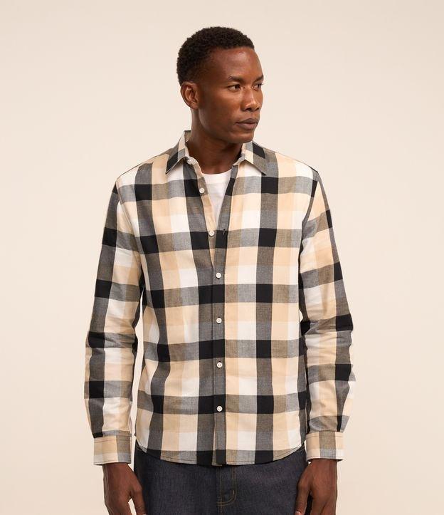 Camisa Regular em Flanela com Estampa Xadrez - 2