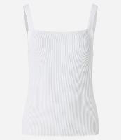 Blusa de Alça em Tricô com Decote Quadrado - 1