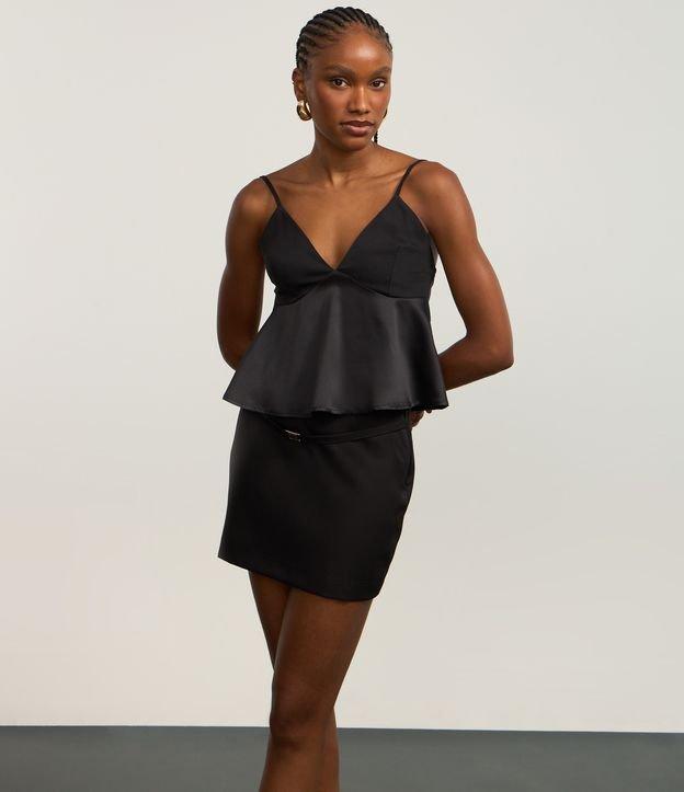 Blusa Godê Acetinada com Alcinhas Finas - 3