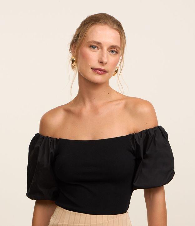 Blusa em Ribana com Decote Ombro a Ombro - 3