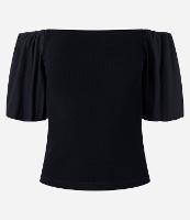 Blusa em Ribana com Decote Ombro a Ombro - 1