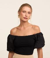 Blusa em Ribana com Decote Ombro a Ombro - 3