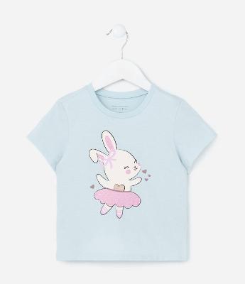 Blusa Infantil com Estampa de Coelhinha Bailarina - Tam 1 a 6