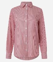 Camisa em Tricoline com Estampa Listrada Fio Tinto - 1