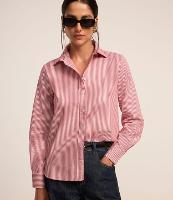 Camisa em Tricoline com Estampa Listrada Fio Tinto - 2