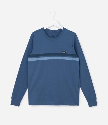 Camiseta Infantil com Estampa de Listras - Tam 5 a 14 Anos