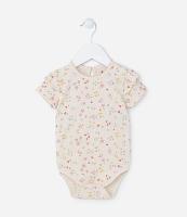 Body Infantil com Babado e Estampa Flora - Tam 0 a 18 meses - 1