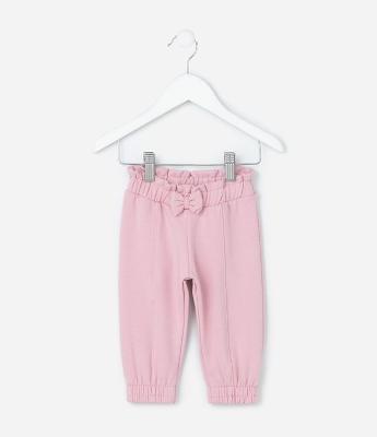 Calça Clochard Infantil Quentinha com Lacinho Aplicado - Tam 0 a 18 meses