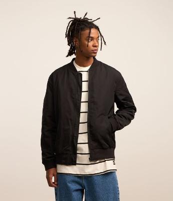 Jaqueta Bomber Aberta com Zíper