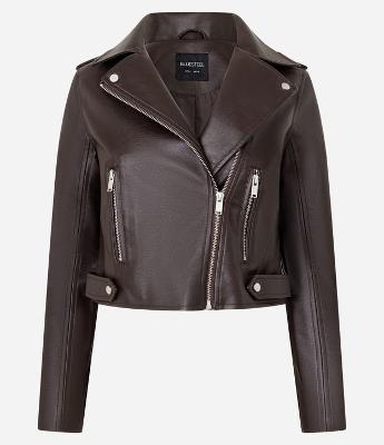 Jaqueta Biker em Pu com Zíper nos Bolsos