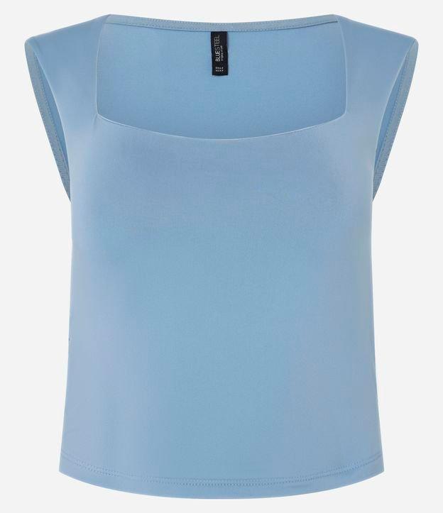 Blusa em Microfibra com Decote Quadrado - 1