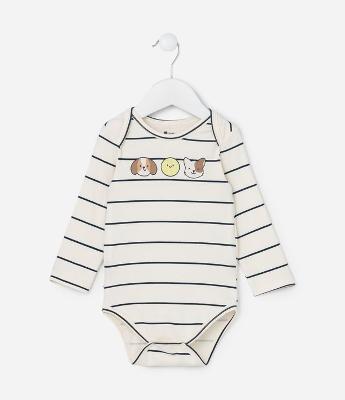 Body Infantil com Estampa de Bichinhos - Tam 0 a 18 meses