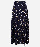 Saia New Midi em Viscose e Linho com Estampa de Oncinhas - 1