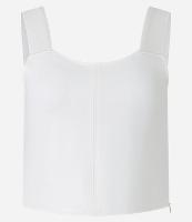 Blusa Alça Larga Cropped em Viscose com Ponto Roma - 1