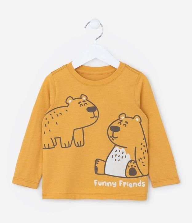 Camiseta Infantil com Estampa de Ursinhos - Tam 1 a 6 Anos - 1