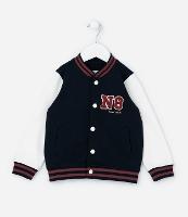 Jaqueta Bomber Infantil com Mangas Contrastantes - Tam 1 a 6 Anos - 1