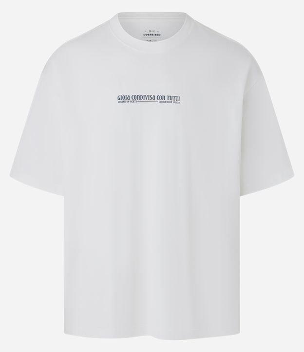 Camiseta Oversized em Malhão com Estampa Lettering e Arte - 1