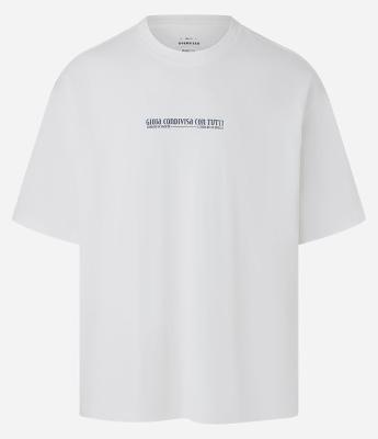 Camiseta Oversized em Malhão com Estampa Lettering e Arte