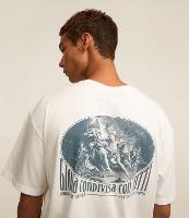 Camiseta Oversized em Malhão com Estampa Lettering e Arte - 2