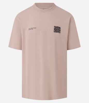 Camiseta Relaxed em Malhão com Estampa de Montanha