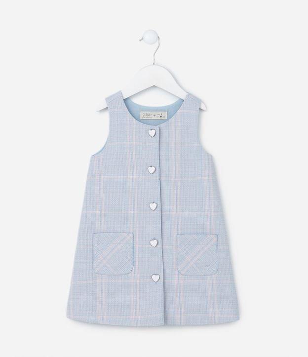 Vestido Infantil em Tweed com Bolsinhos - Tam 1 a 5 Anos - 1