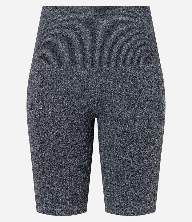 Bermuda Esportiva Canelada Seamless com Cintura Alta - 1