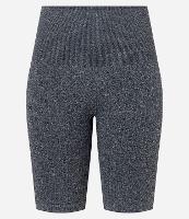 Bermuda Esportiva Canelada Seamless com Cintura Alta - 1