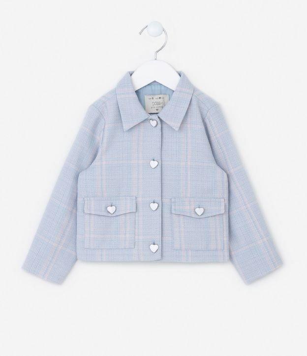 Jaqueta Infantil em Tweed com Bolsinhos - Tam 1 a 5 Anos - 1