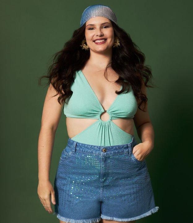 Maiô em Poliamida com Fio Metalizado e Aro Curve & Plus Size - 2