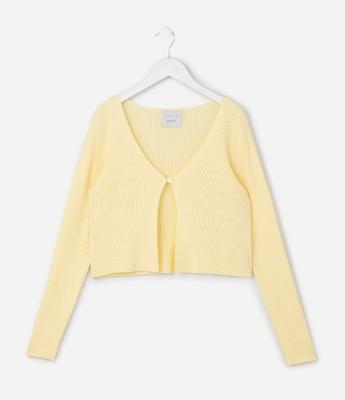 Cardigan Infantil Canelado em Viscose - Tam 5 a 14 anos