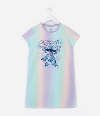 Camisola Infantil Estampa Tie-Dye Stitch - Tam 5 a 14 anos